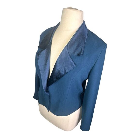 Vintage 80’s Leslie Belle Satin Blazer - Size 18 - Picture 2 of 5